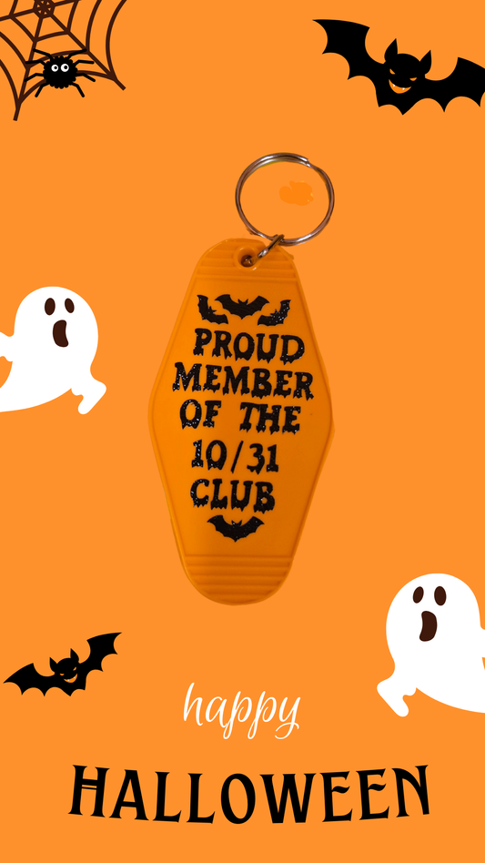 Halloween Motel Keychain