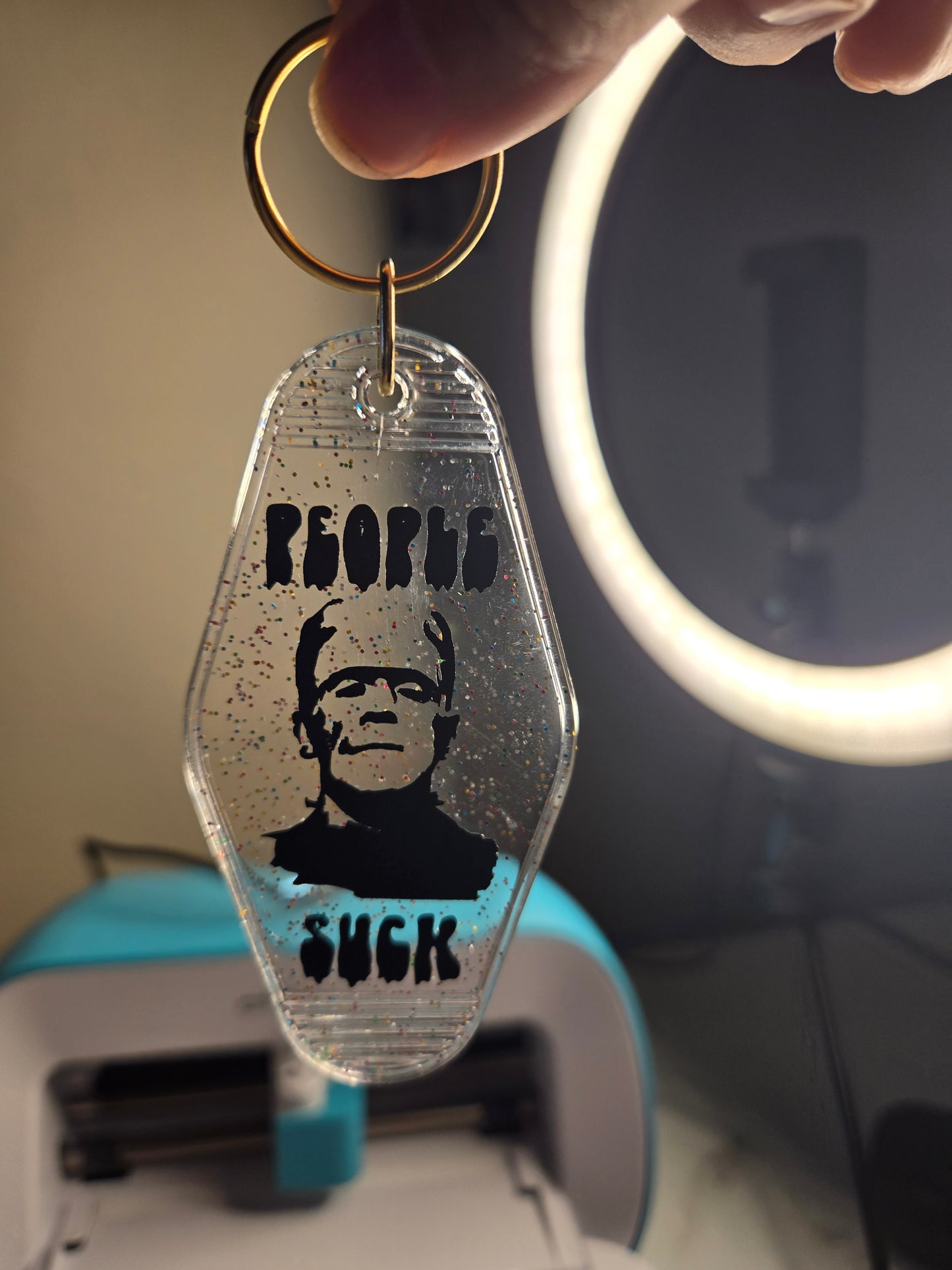 Frankenstein People suck Keychain