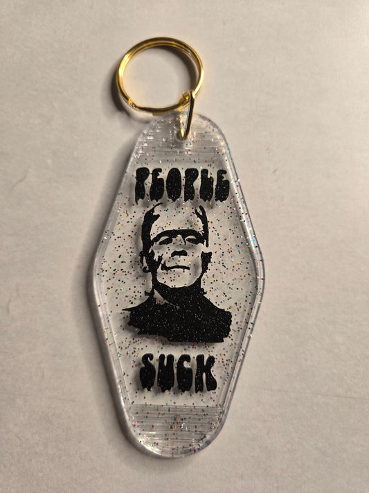 Frankenstein People suck Keychain